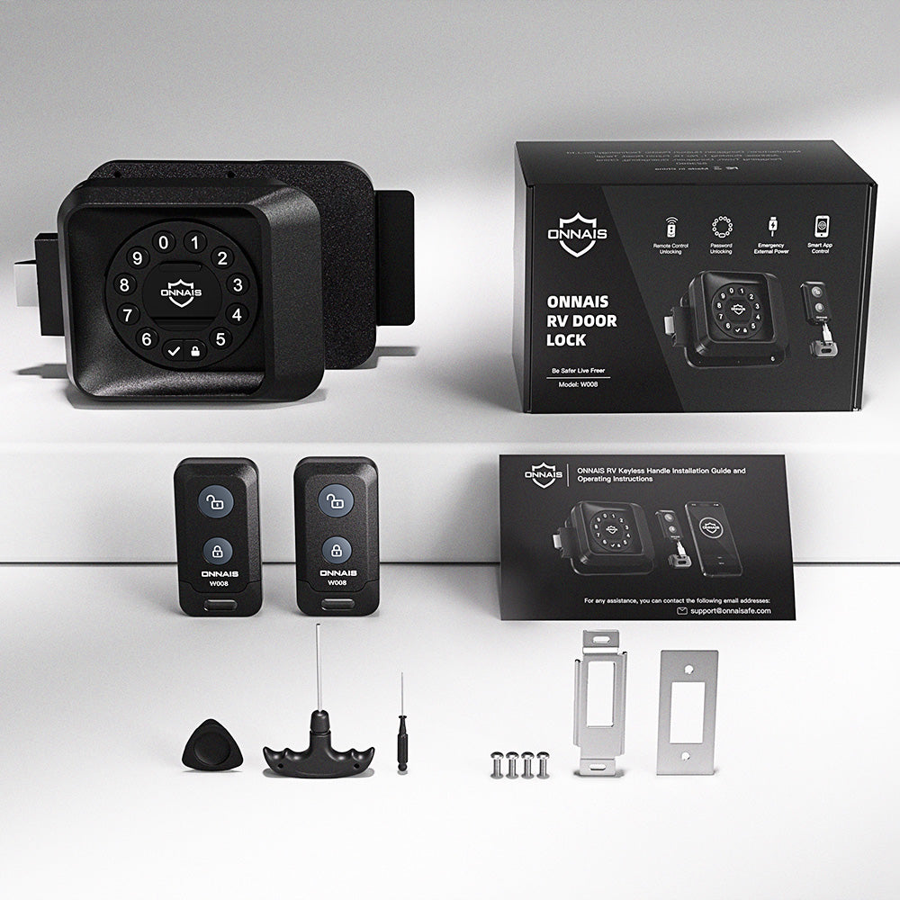 Keyless RV Door Lock with Remote Fob and One-Time Code 1 Pack
