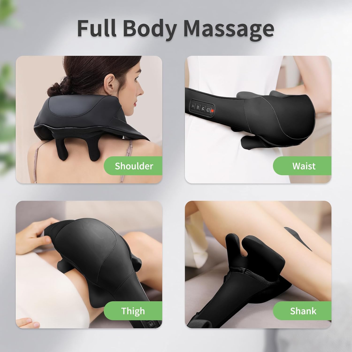 MASGRE Cordless Back and Neck Massager, Upper and Lower Back Massager with Heat, Deep Tissue 6D Kneading Massage Pillow for Shoulder, Leg and Body Muscle Pain Relief, Gifts for Valentine's Day