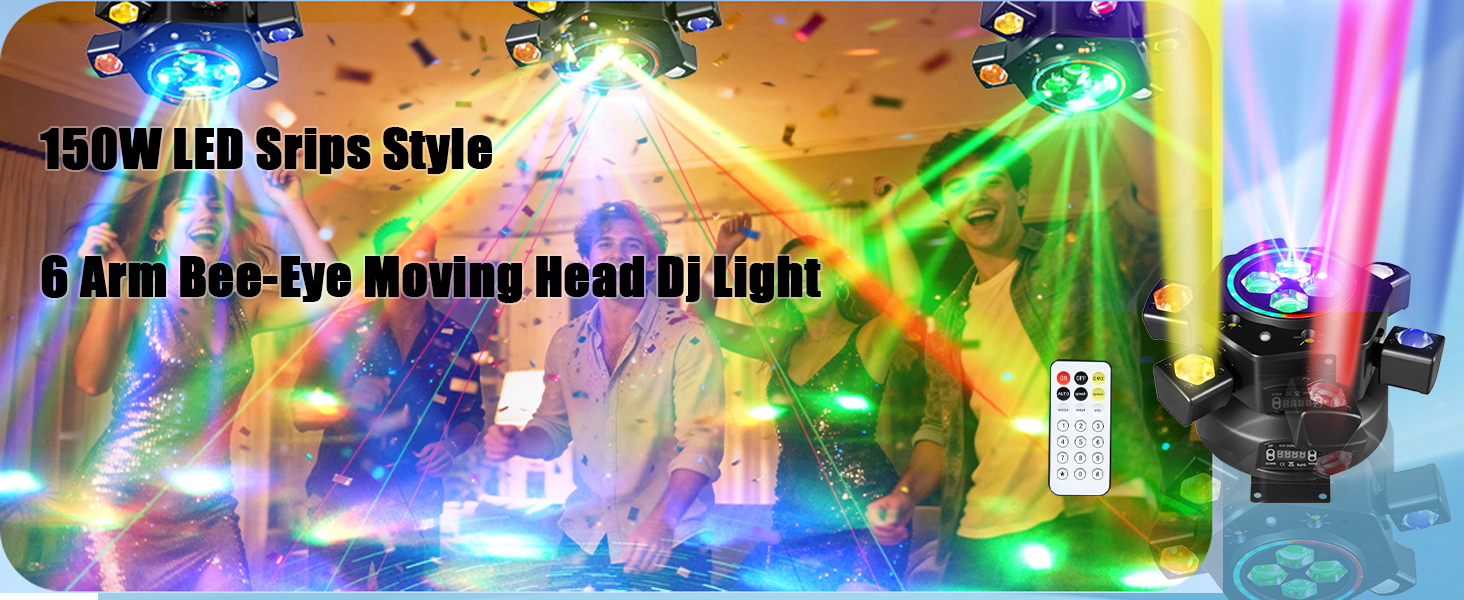 6 Arm Bee-Eye Moving Head DJ light