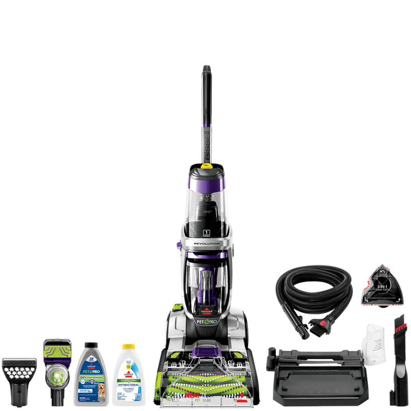 ProHeat 2X Revolution Pet Pro Carpet Cleaner Machine with included pack-ins