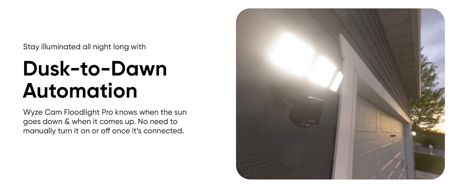 Wyze Cam Floodlight Pro Dusk to Dawn