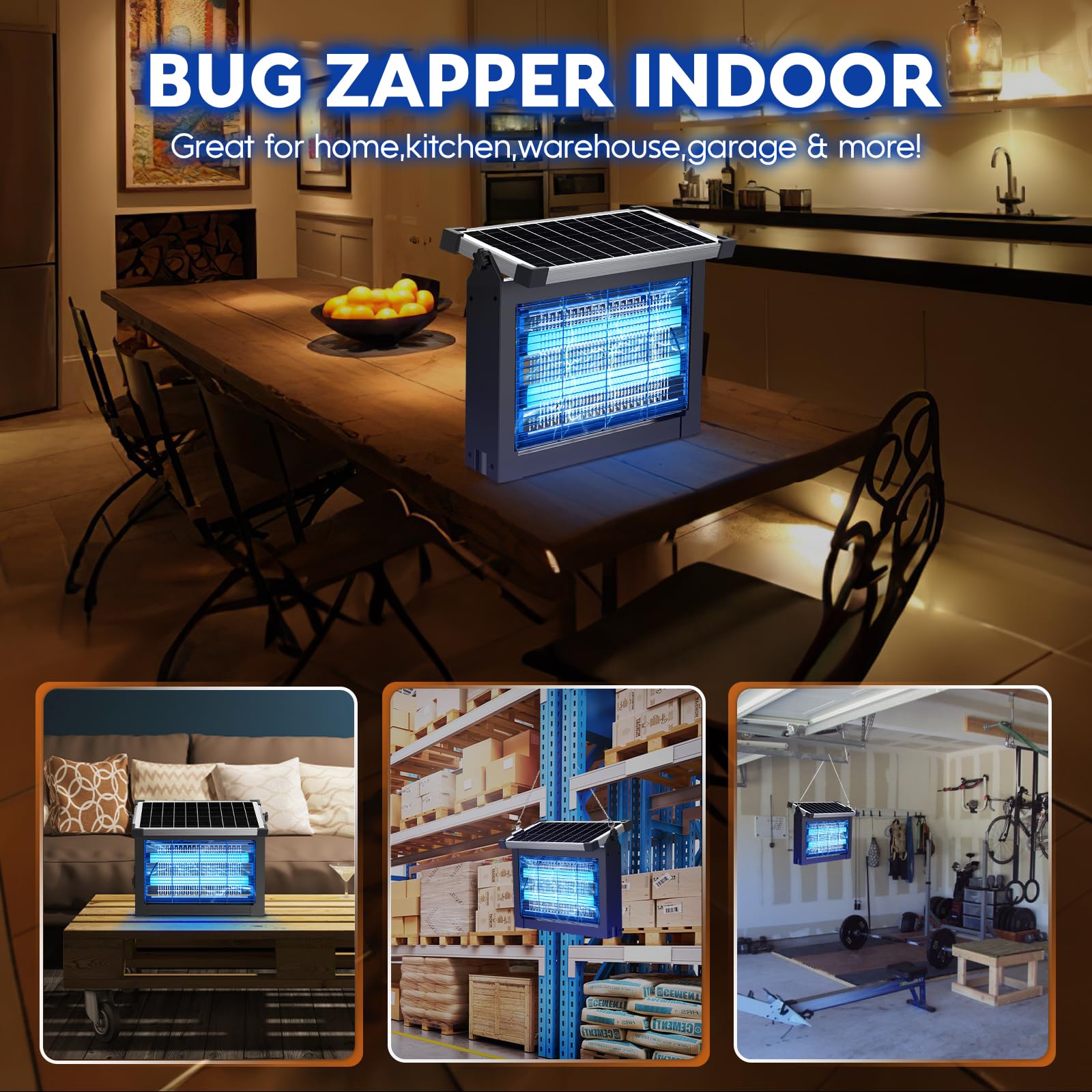 🔥Buy 1 Get 1 Free🔥Solar Bug Zapper Outdoor Waterproof Electric Mosquito and Fly Zapper 