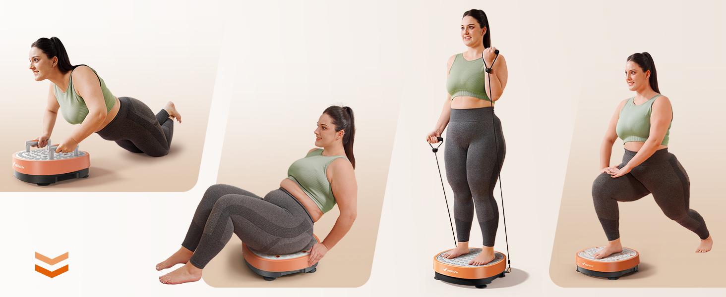 MERACH Round Vibration Plate,Whole Body Lymphatic Drainage Fitness Machine,330LBS Capacity with 9 Modes 99 Speed Levels,Portable Quiet Design for Home Gym Daily Fitness Gifting