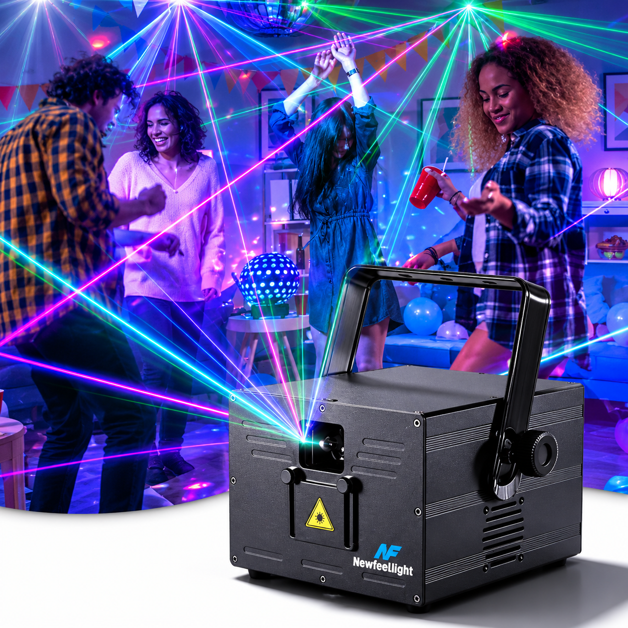PARTY SALE🔥Newfeel NF8 Series RGB Laser Lights Sound Activated Mode