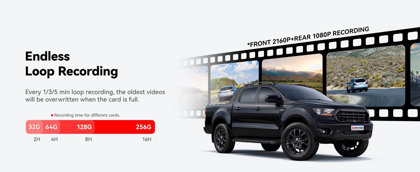 REDTIGER Dash Cam Front Rear, 4K/2.5K Full HD Dash Camera for Cars, Included 32GB Card, Built-in Wi-Fi GPS, 3.16&rdquo; IPS Screen, Night Vision, 170&deg;Wide Angle, WDR, 24H Parking Mode(F7NP) Holiday Haul