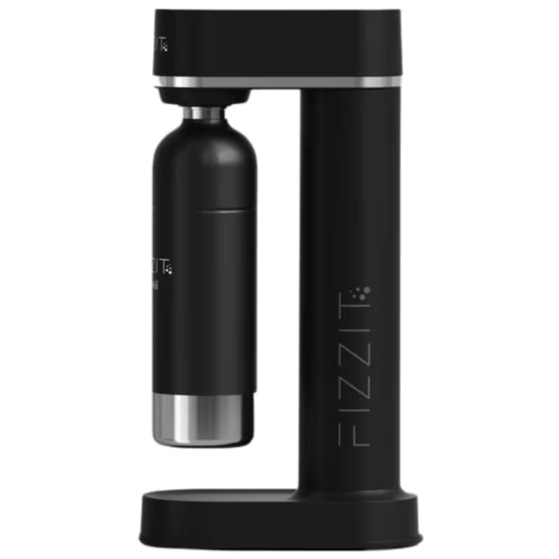 ✨ Black Stainless Steel Sparkling Water & Soda Maker 🍾 + 3 Reusable 1L Bottles | 🎁 Gift & Special Offer