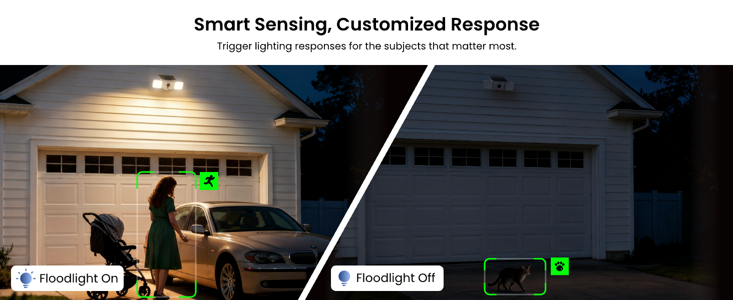 smart detection control the light according to detected objects setup event type