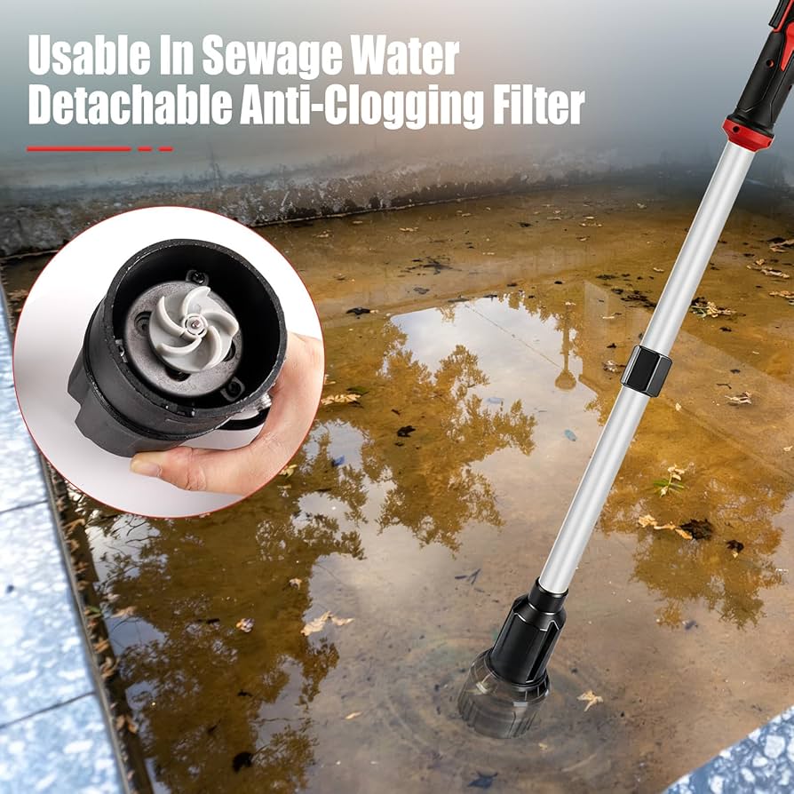 Cordless Stick Water Transfer Pump Compatible with Milwaukee M18, 3600 L/h  Flow Capacity, Portable Water Pump with 3/4" Hose Connector 1/2" Water  Outlet for Pool Garden Pond RV Boat Draining : Amazon.co.uk: