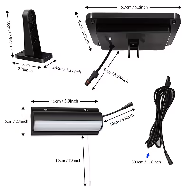 solar powered wall light with pull switch detachable assembly suitable for courtyard lighting pet house lighting tool room lighting treehouse lighting Product details 5