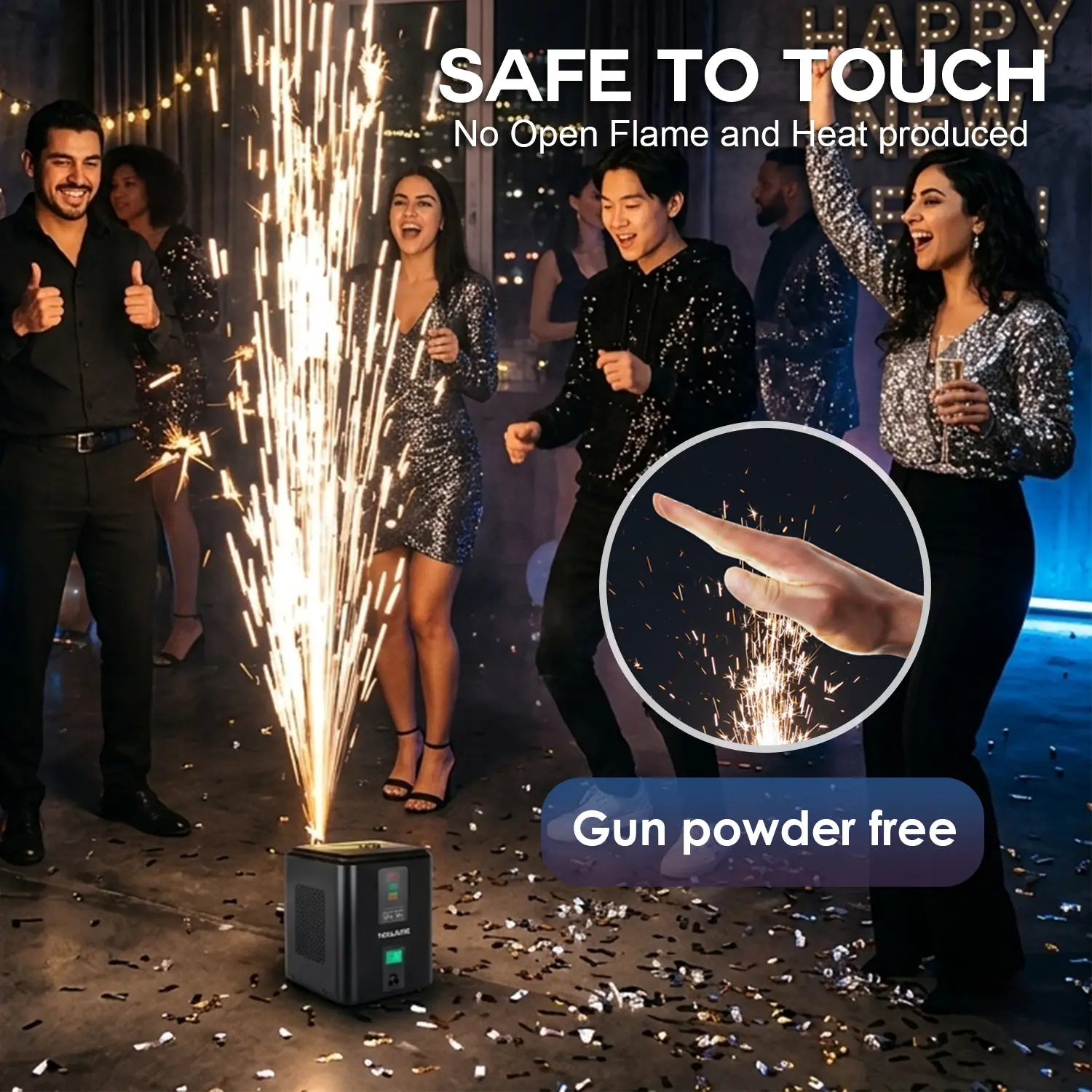 ✨🎆 Mini Cold Spark Machine – Safe, Smokeless, Remote-Controlled Professional Event Atmosphere Creator 🔥🎤