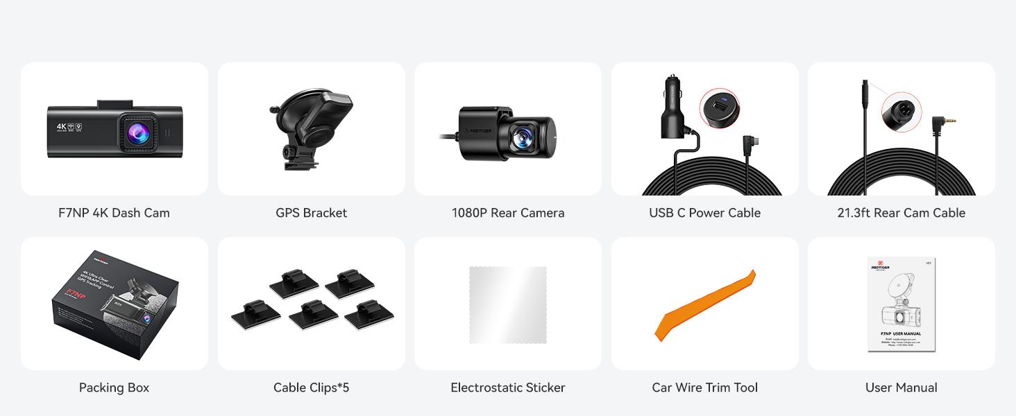 REDTIGER Dash Cam Front Rear, 4K/2.5K Full HD Dash Camera for Cars, Included 32GB Card, Built-in Wi-Fi GPS, 3.16&rdquo; IPS Screen, Night Vision, 170&deg;Wide Angle, WDR, 24H Parking Mode(F7NP) Holiday Haul
