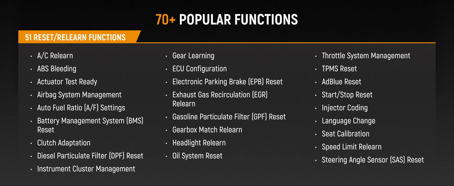 51 Reset/Relearn Functions.