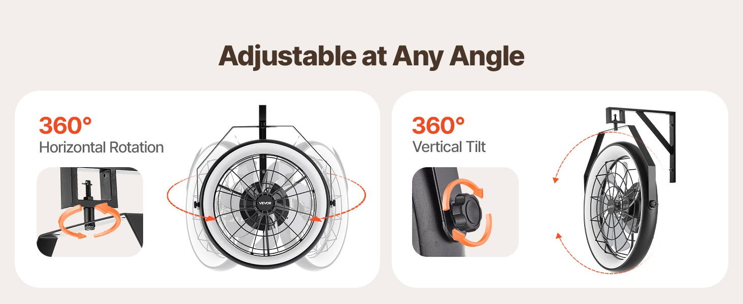 wall mount fan with light