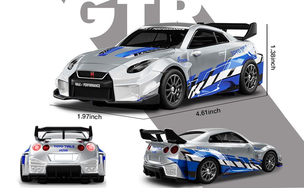 Mini Porsche 911 RC Car 1/43, Alloy 4WD Drift RC Vehicle with Gyro & LED Lights, 2.4G High Speed Remote Control Hobby Toy, ARRIS Version for Men Gift Rc Model Car Racing Car Model