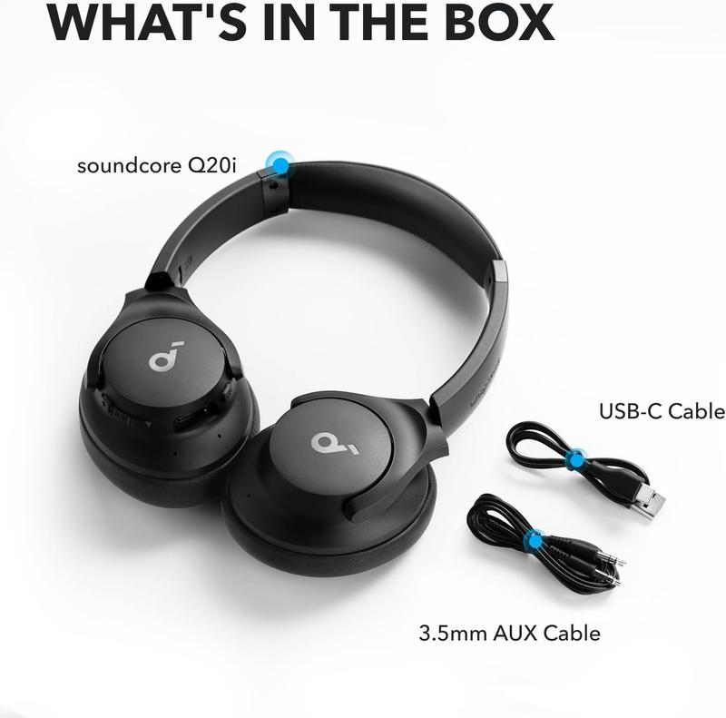 🔥LIMITED TIME SALE！Soundcore Q20i Bluetooth Headphones with Hybrid ANC 🤫Wireless Foldable Travel Over-Ear Headset ✈️