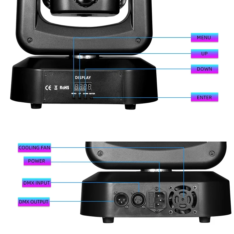 🔥Last Day $36.99✨BUY 1 GET 1 FREE✨150W RGBW Arm Moving Head Light DMX512 8x10W Beam LED Stage Light Strobe Projector for KTV Dance Hall Bar Disco