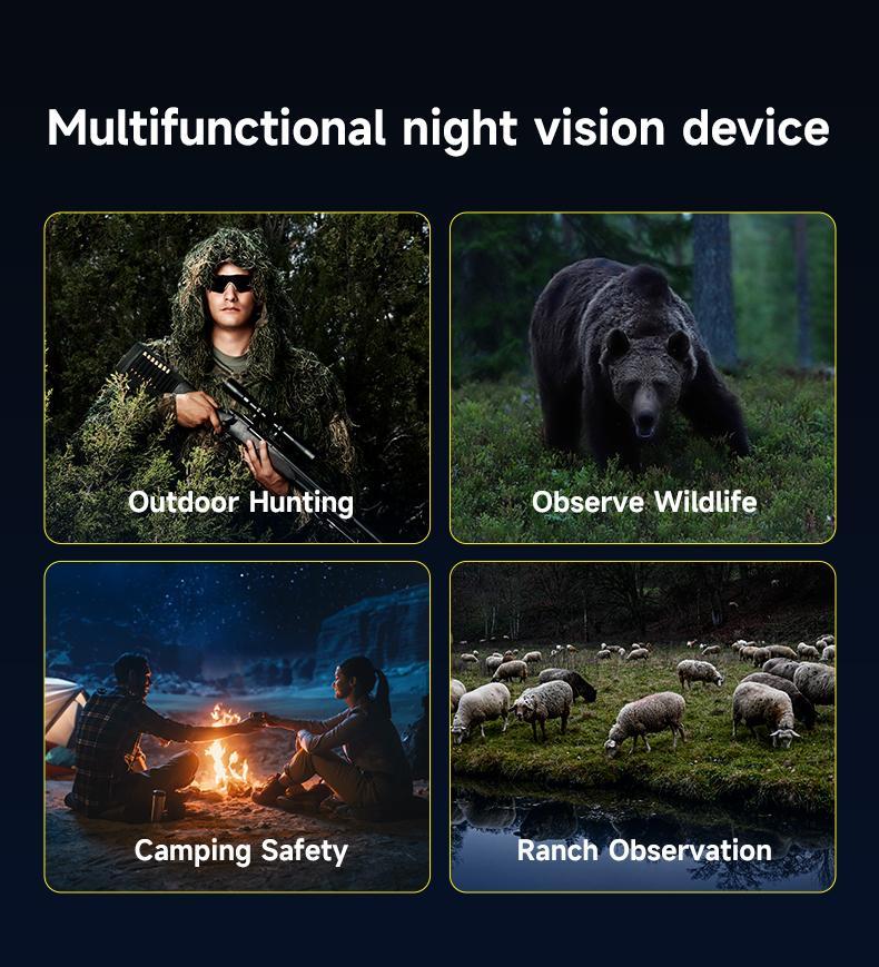 MINENER 4K Night Vision Binoculars With 32GB SD Card, Rechargeable,NiteHawk Cool Tech Gadgets for Camping/Boating, 10X, Camera Hight Definition Digital Electronic Gifts - Best Gifts for Men/Dad/Husband #Summervibes