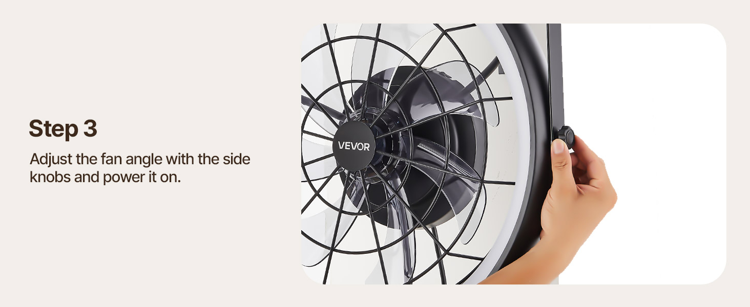 wall mount fan with light