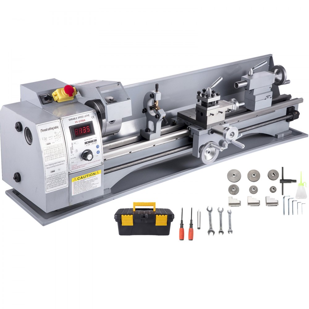 VEVOR Compact Metal Lathe, 8"x14", Adjustable Speed 2250 RPM, 650W Power, Precision Engineering Lathe for Metalworking, Ideal for Crafting Different Metals