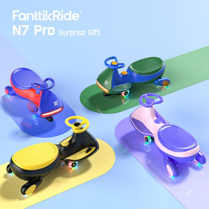 🎁 Perfect Gift | FanttikRide N7 Pro Electric Wiggle Car 🧸 150 lbs Max Capacity Kids Toy