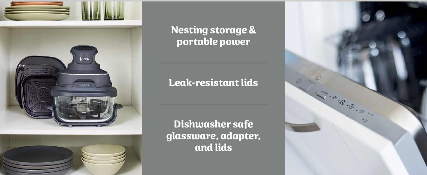 Storage, leak resistant, dishwasher safe