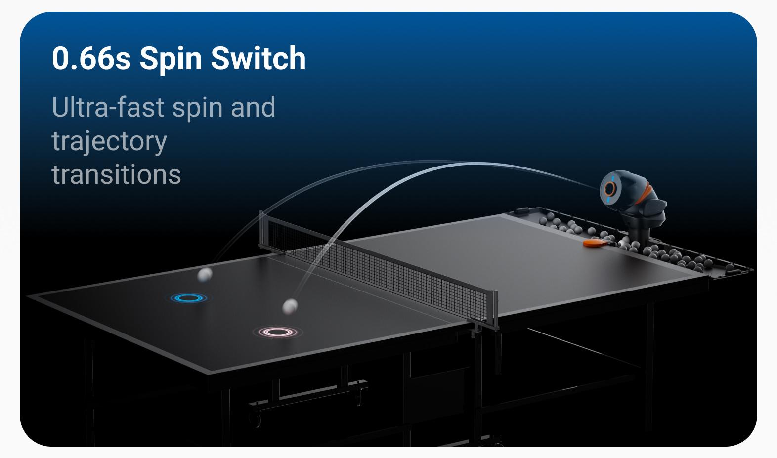 Omni S Pro Clamp-On Table Tennis Robot, Ping Pong Training Machine with 15 m/s Speed, 100 r/s 360&deg; Spin, E Pad S AI Drills, App & Remote Control