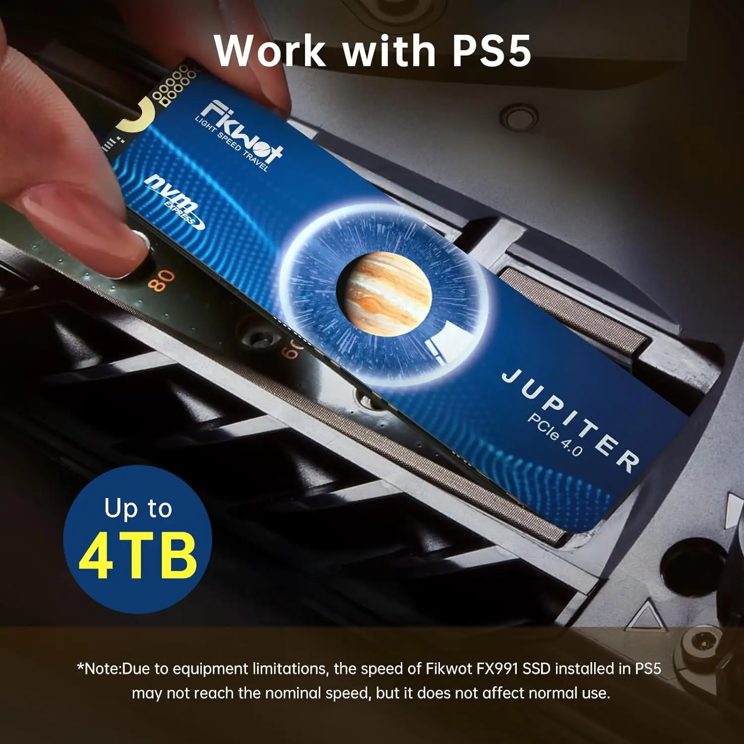 FIKWOT Internal Gaming SSD, M.2 2280 PCIe Gen 4x4 NVMe 3D NAND - FX991 (High-Conductivity Graphite Heatsink)/FX910 (Heatsink), 500GB/1TB/2TB/4TB, Up to 7300MB/s Read Speed, PS5-Ready for Laptop/Desktop,summerwins