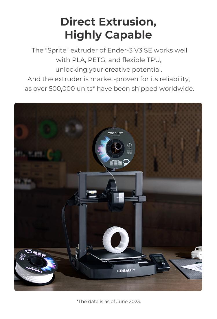 Creality Ender-3 V3 SE 3D Printer - High-Speed Printing & Hassle-Free Assembly
