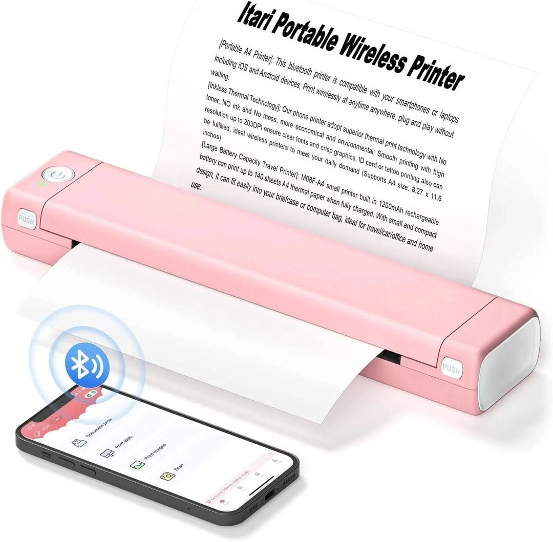 ONLY $35💥Last Day Buy 1 Get 1 Free🛒 Ultimate Wireless A4 Thermal Printer - Compatible with Android, iOS & Laptops