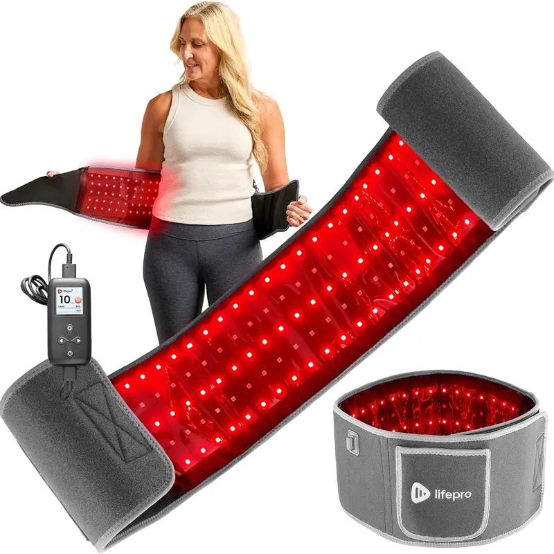 LifePro AllevaRed HSA/FSA Eligible Red Light Therapy Belt | 660nm + 850nm NIR LED Wrap with Remote