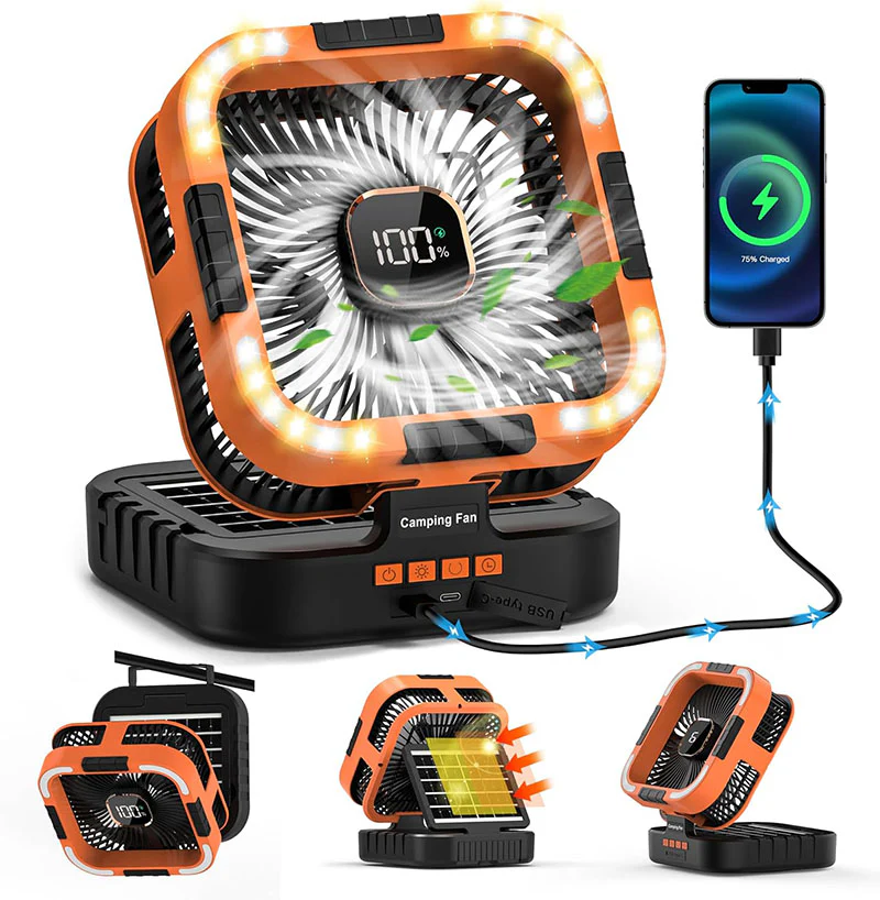 3   in   1   Solar   Camping   Fan