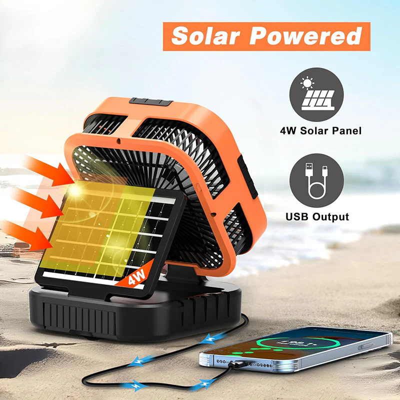 3   in   1   Solar   Camping   Fan