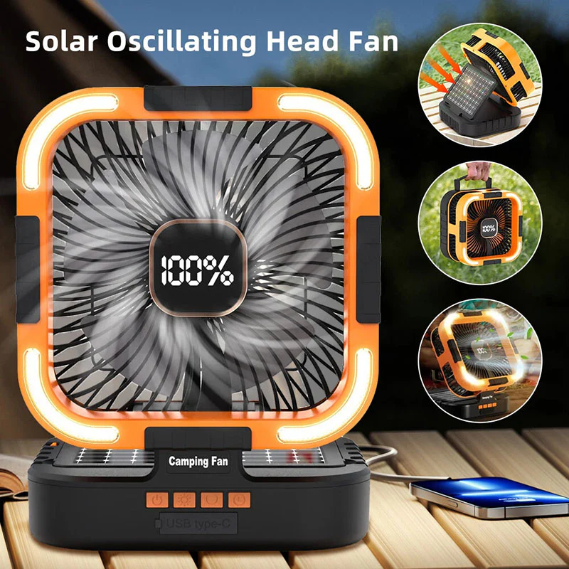 3   in   1   Solar   Camping   Fan