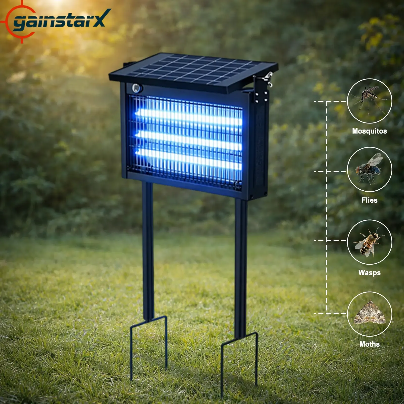 Special Offer✨Solar Waterproof Bug Zapper with Smart Light Sensor for Indoor & Outdoor