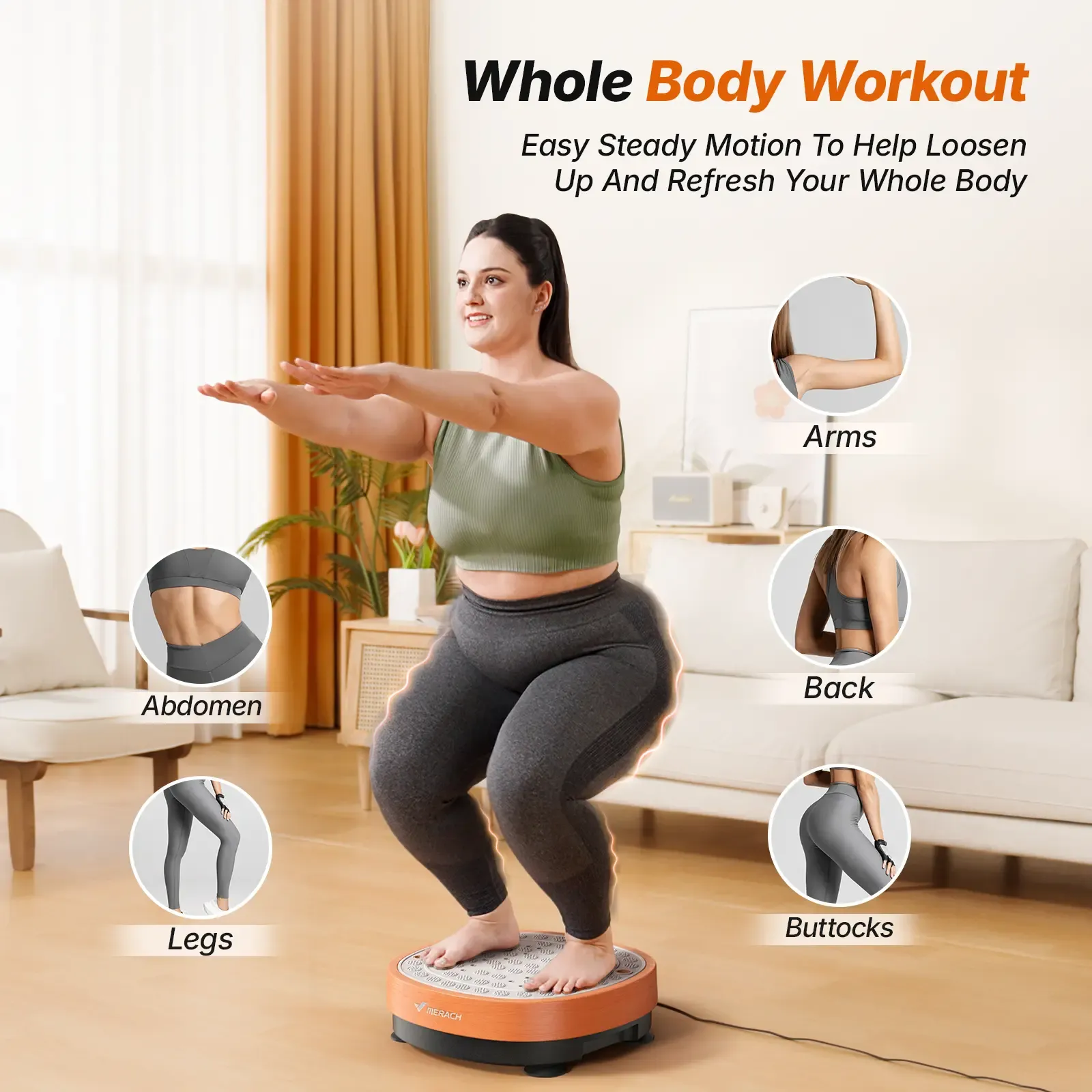 🔥 Super Deal Alert！MERACH Round Vibration Plate