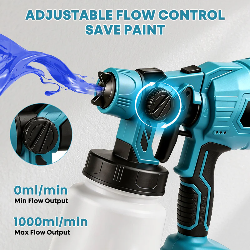 High-pressure   Cordless   Paint   Sprayer   with   2   Batteries