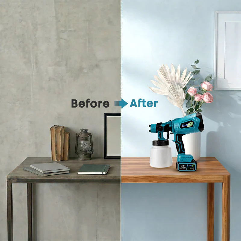 High-pressure   Cordless   Paint   Sprayer   with   2   Batteries