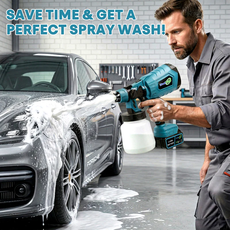 High-pressure   Cordless   Paint   Sprayer   with   2   Batteries