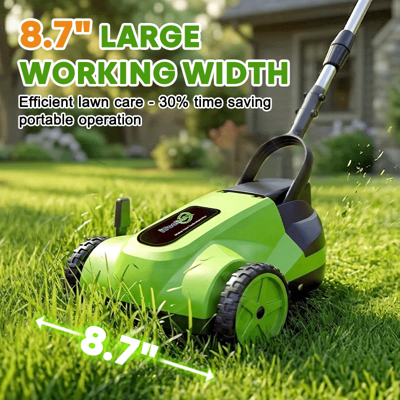 8.7-Inch   Small   Electric   Lawn   Mower   for   Yards   &   Gardens