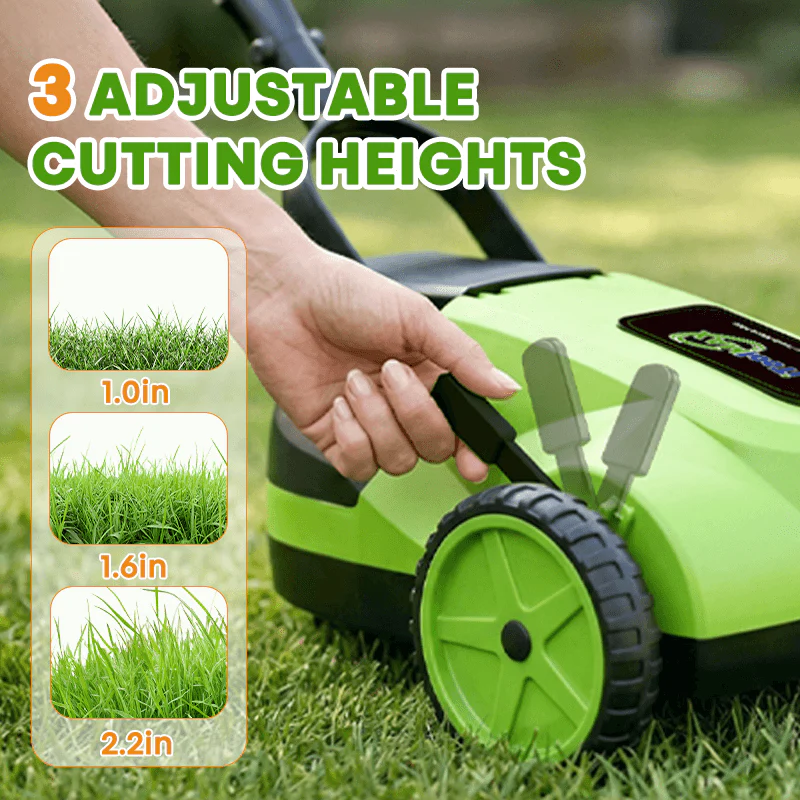 8.7-Inch   Small   Electric   Lawn   Mower   for   Yards   &   Gardens