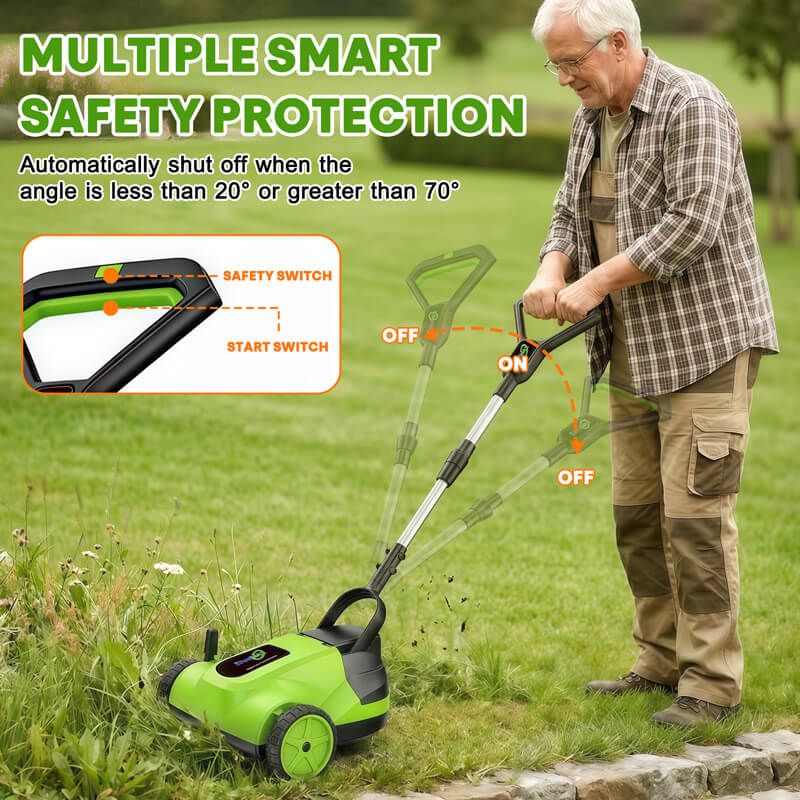 8.7-Inch   Small   Electric   Lawn   Mower   for   Yards   &   Gardens