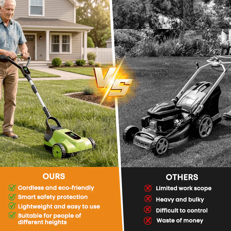 8.7-Inch   Small   Electric   Lawn   Mower   for   Yards   &   Gardens