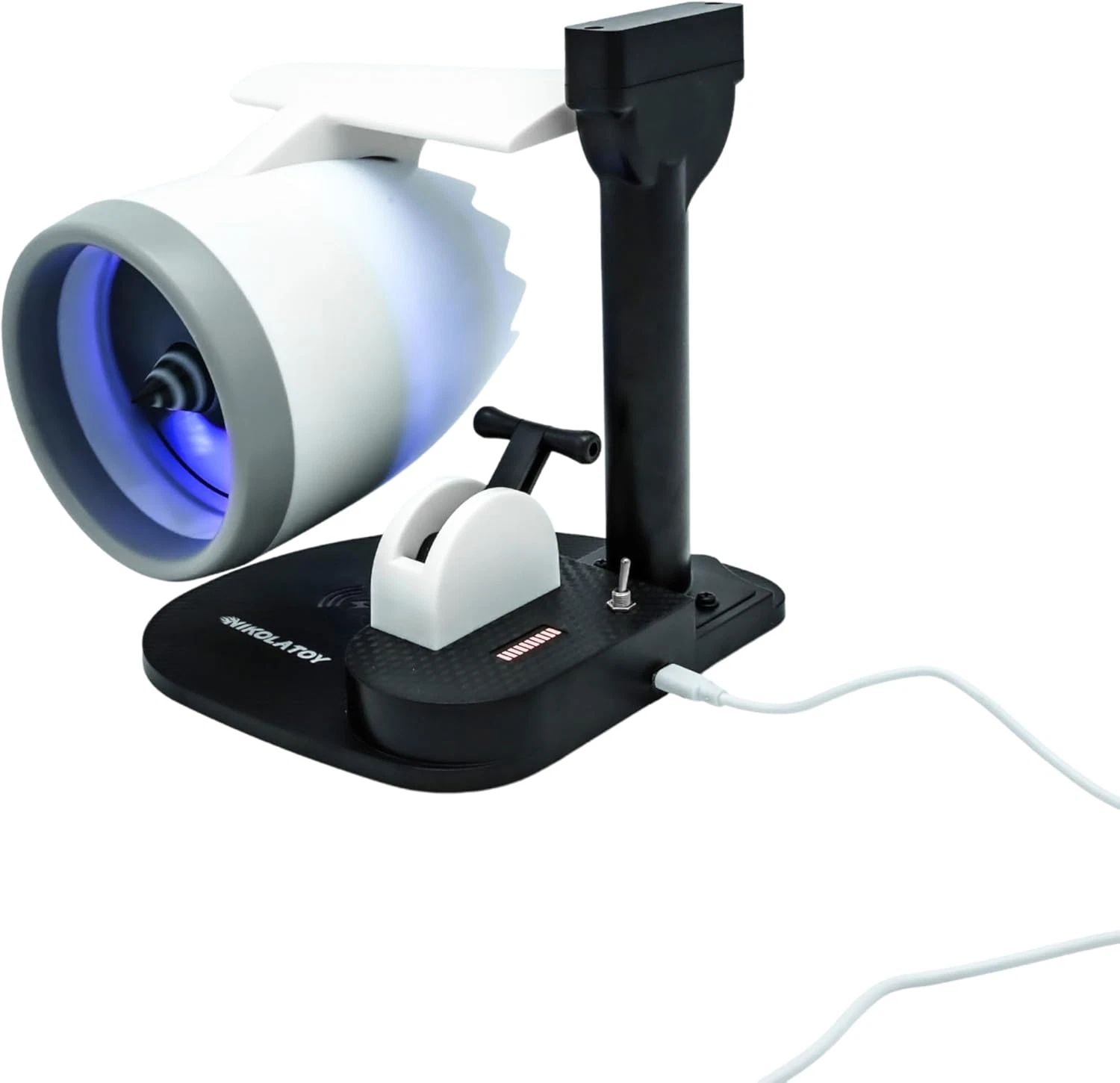 Jet Engine Fan Model Desk Gadget with Wireless Charger, Turbofan Engine Model Di