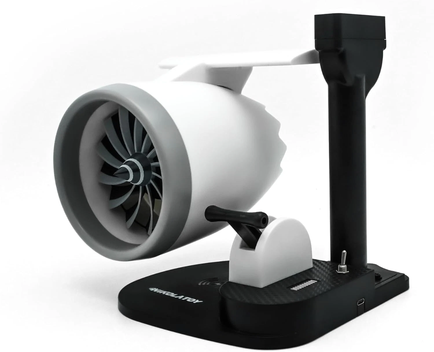 Jet Engine Fan Model Desk Gadget with Wireless Charger, Turbofan Engine Model Di