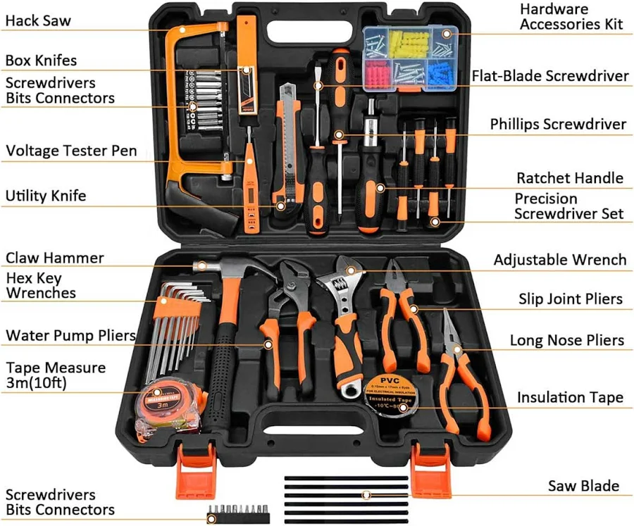 COMPLETE CAR EMERGENCY KIT （Car Jump Starter+Tire Inflator+Repair Tool Kit）