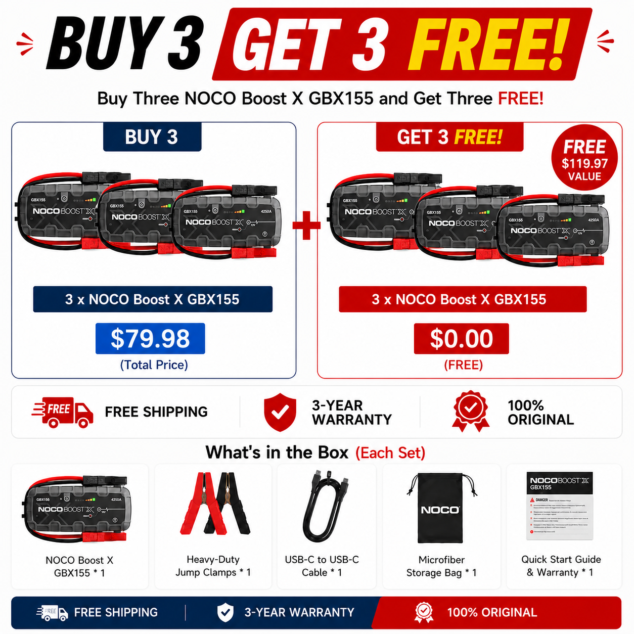 Limited-time promotion: Buy one get one free – NOCO Car Jump Starter