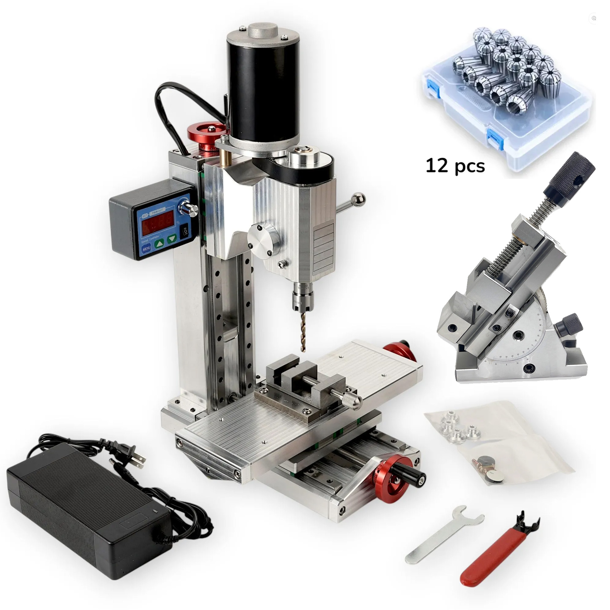 Clearance Sale – Rock-Bottom Price of $42 🔥 Metal Mini Drill-Milling Machine (Includes Cross Slide Table, 120W)