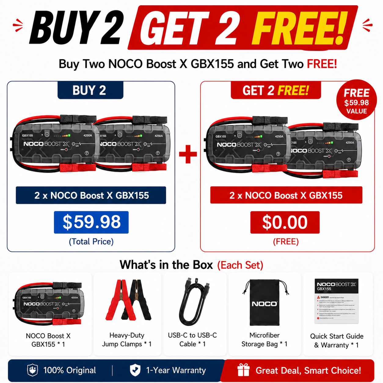 Limited-time promotion: Buy one get one free – NOCO Car Jump Starter