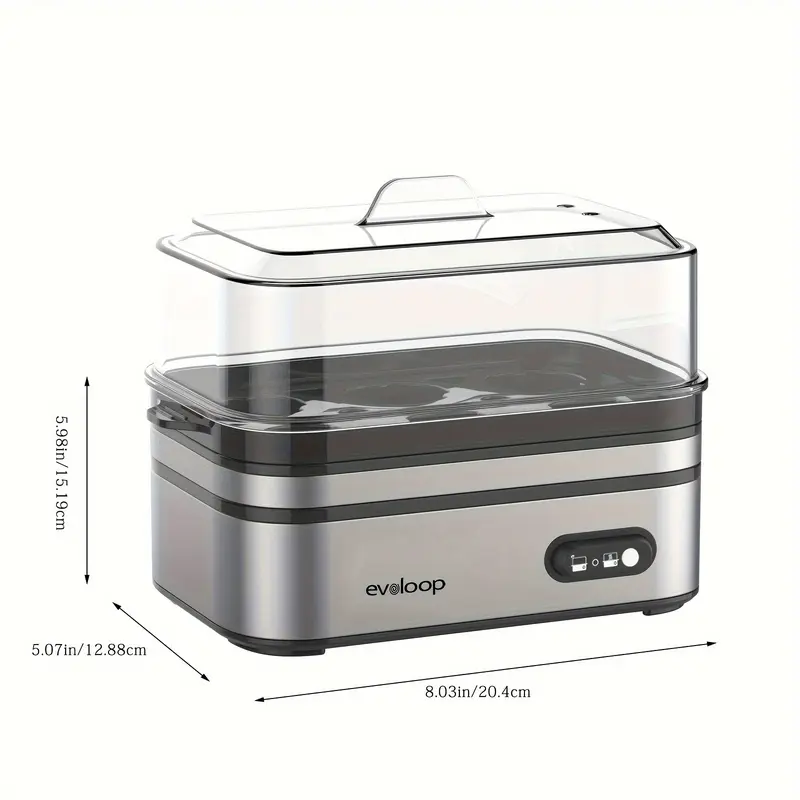 【BIG SALE】EVOLOOP Rapid Egg Cooker 6 Egg Capacity BPA free Electric Egg Cooker for Hard Boiled Eggs, Poached Eggs, Scrambled Eggs, or Omelets，Easy and Convenient Way to Prepare Delicious Eggs ,outdoor gear Kitchen Appliances