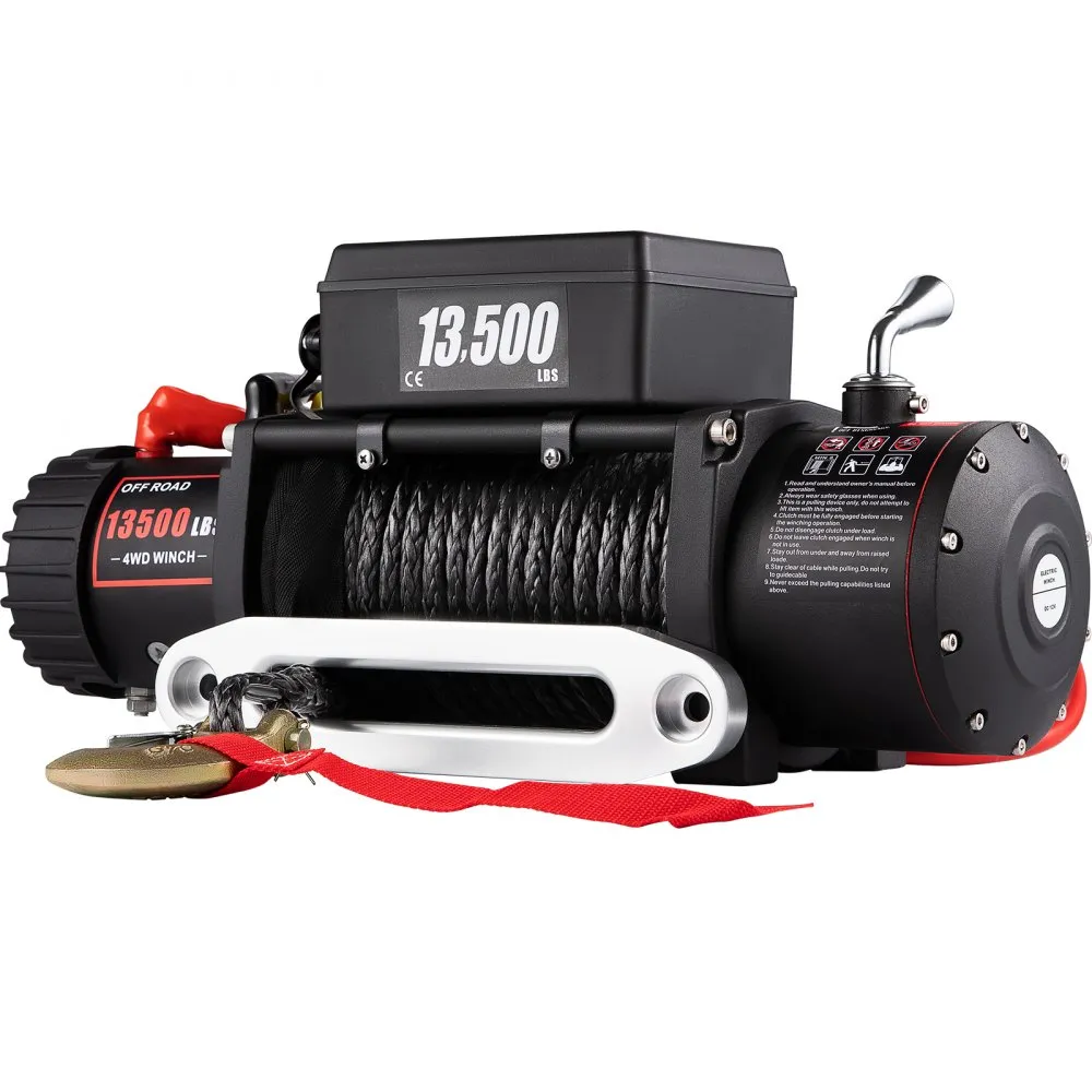 Flash Sale - 12V 8000 lb Load Capacity Nylon Rope Winch